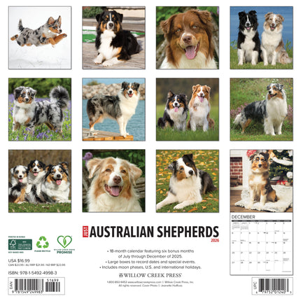 Willow Creek Australian Shepherd Kalender 2027