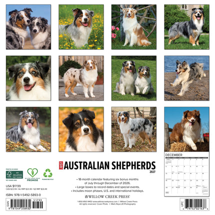 Willow Creek Australian Shepherd Kalender 2027