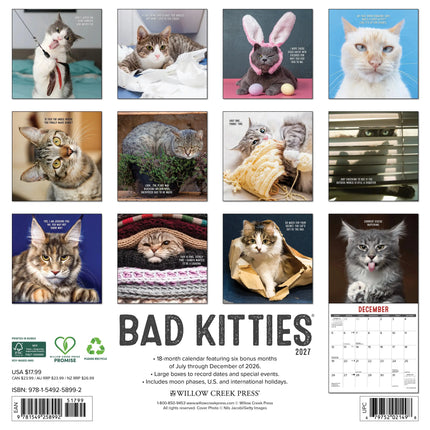 Willow Creek Bad Kitties Kalender 2027