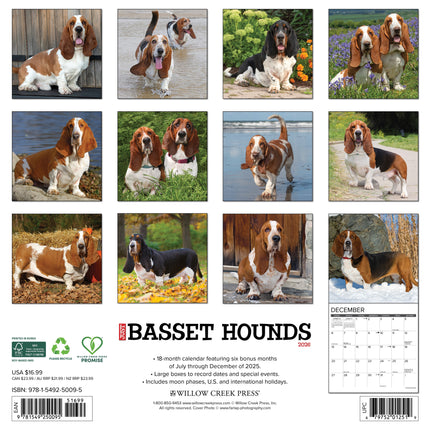 Willow Creek Basset Hound Kalender 2026