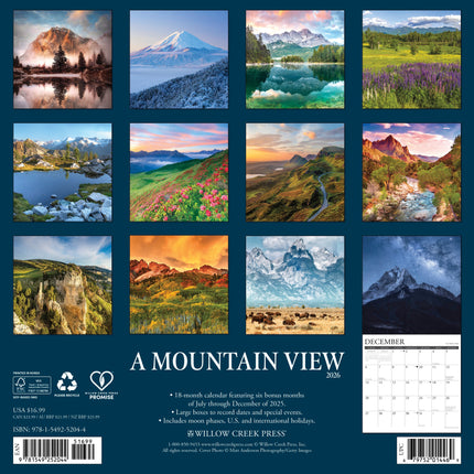 Willow Creek Bergzicht Kalender 2026