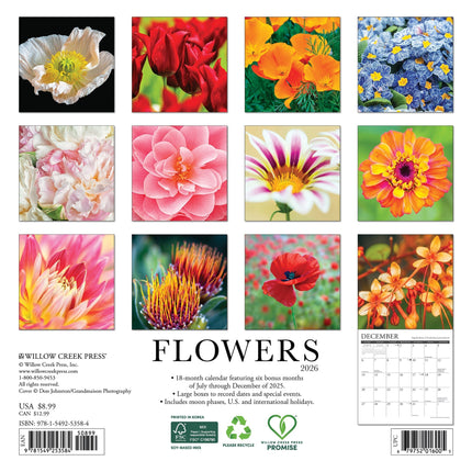 Willow Creek Bloemen Kalender 2026 Mini