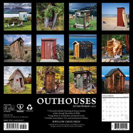 Willow Creek Buitenhuisjes Kalender 2027