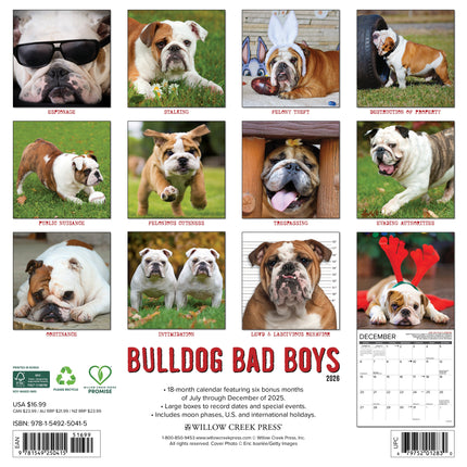 Willow Creek Bulldog Bad Boys Kalender 2026