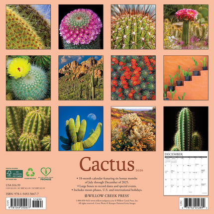 Willow Creek Cactus Kalender 2026