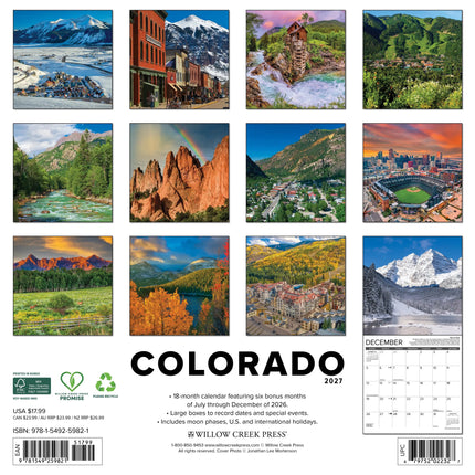 Willow Creek Colorado Kalender 2027