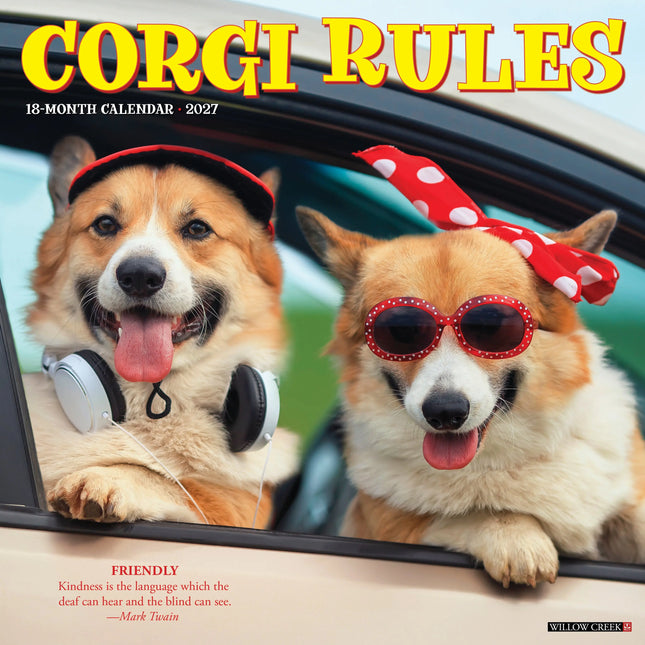 Willow Creek Corgi Rules Kalender 2027
