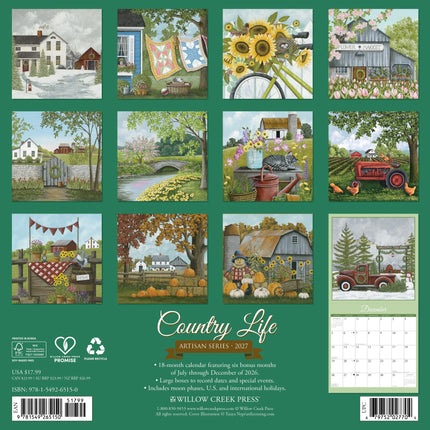 Willow Creek Country Life — Artisan Series Kalender 2027
