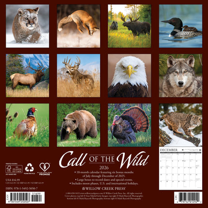 Willow Creek De Wildernis Kalender 2026