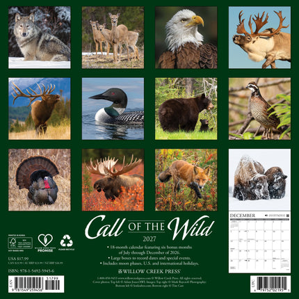 Willow Creek De Wildernis Kalender 2027