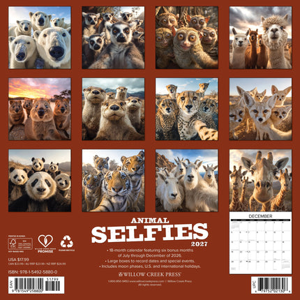Willow Creek Dieren Selfies Kalender 2027