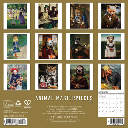 Willow Creek Dierlijke meesterwerken Kalender 2026