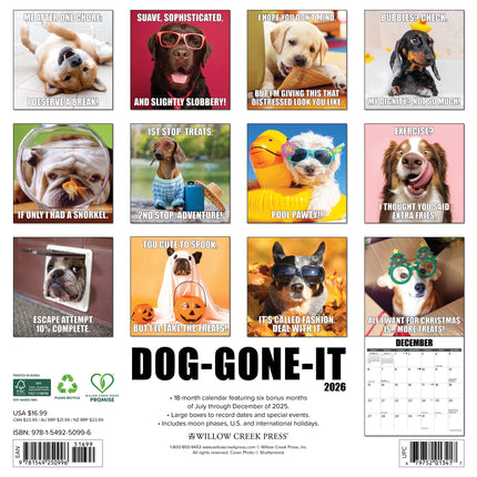 Willow Creek Dog-Gone-It Kalender 2026