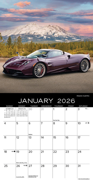 Willow Creek Dream Cars Kalender 2026 Mini