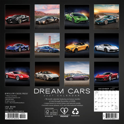Willow Creek Dream Cars Kalender 2027 Mini