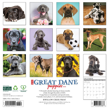 Willow Creek Duitse Dog Puppies Kalender 2026