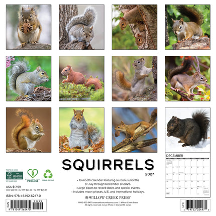 Willow Creek Eekhoorn Kalender 2027