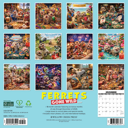 Willow Creek Ferrets Gone Wild Kalender 2027