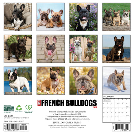 Willow Creek Franse Bulldog Kalender 2026