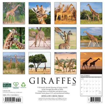 Willow Creek Giraffen Kalender 2027