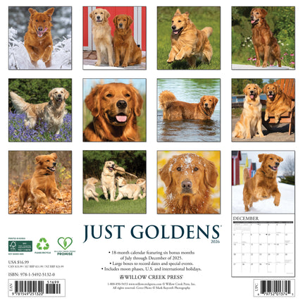 Willow Creek Golden Retriever Kalender 2027