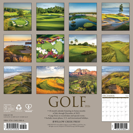 Willow Creek Golf Kalender 2026