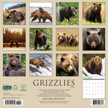 Willow Creek Grizzlies Kalender 2026