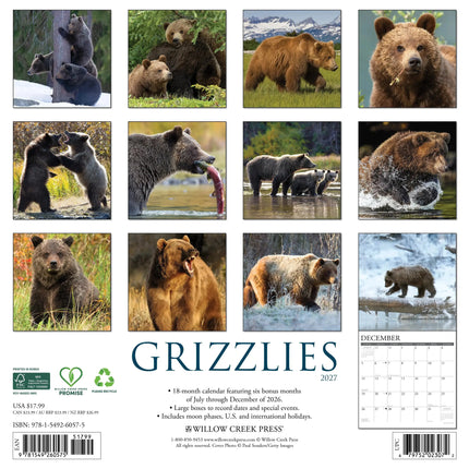 Willow Creek Grizzlies Kalender 2027