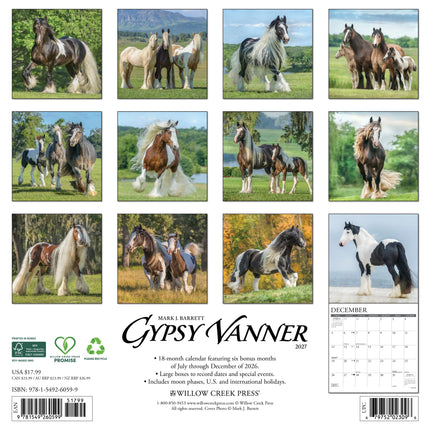 Willow Creek Gypsy Vanner Kalender 2027