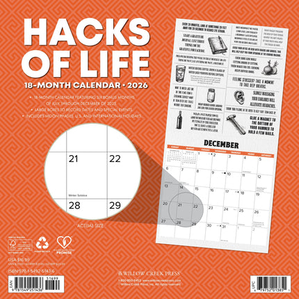 Willow Creek Hacks of Life Kalender 2026