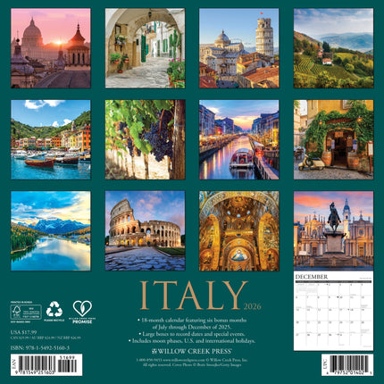 Willow Creek Italië Kalender 2026