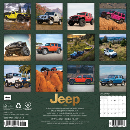 Willow Creek Jeep Kalender 2026