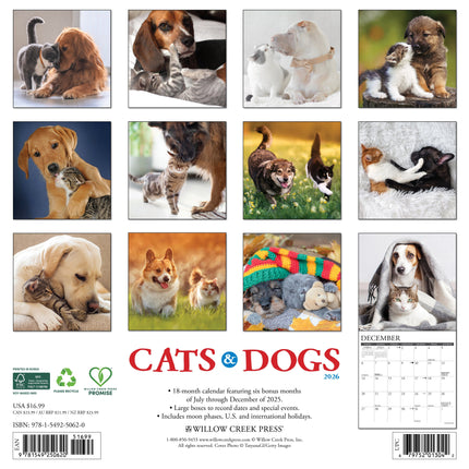 Willow Creek Katten en Honden Kalender 2026