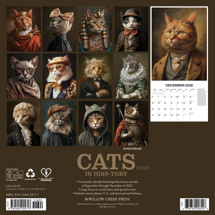 Willow Creek Katten in Hiss-tory Kalender 2026