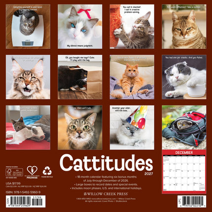 Willow Creek Kattitudes Kalender 2027