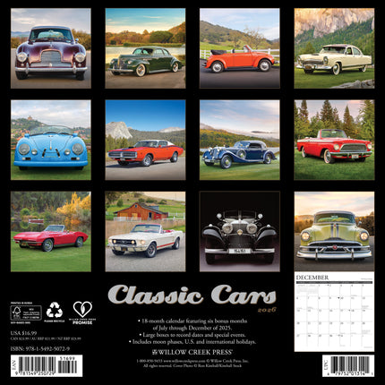 Willow Creek Klassieke auto's Kalender 2026