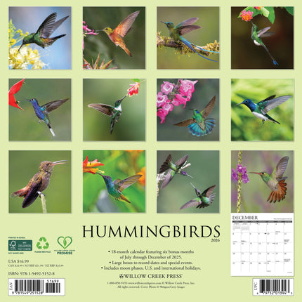 Willow Creek Kolibries Kalender 2026