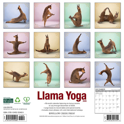 Willow Creek Lama Yoga Kalender 2026