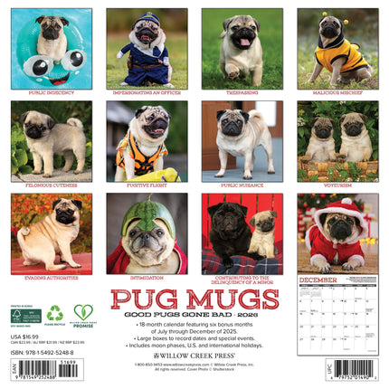 Willow Creek Mopshond Kalender 2026