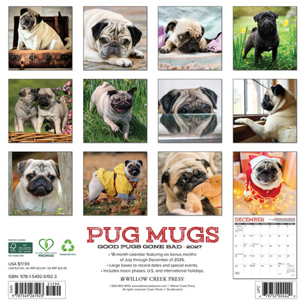 Willow Creek Mopshond Kalender 2027