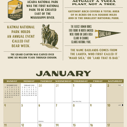 Willow Creek National Park (Trivia) Kalender 2026