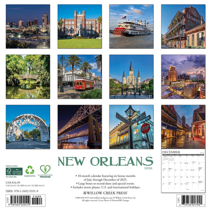 Willow Creek New Orleans Kalender 2026
