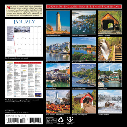 Willow Creek Nieuw Engeland Kalender 2026