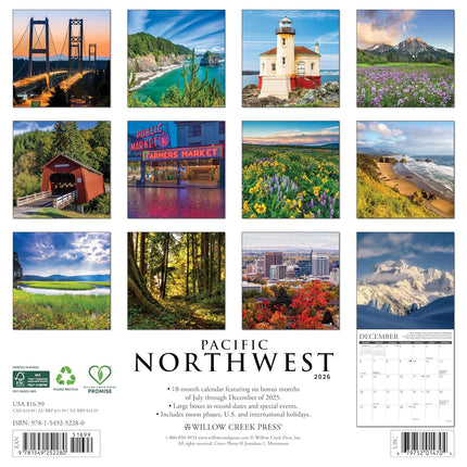 Willow Creek Pacific Northwest Kalender 2026