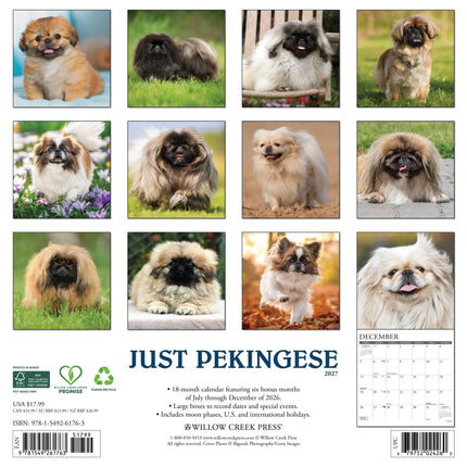 Willow Creek Pekingees Kalender 2027