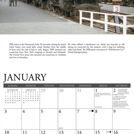 Willow Creek Pennsylvania Spoorweg Kalender 2027