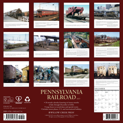 Willow Creek Pennsylvania Spoorweg Kalender 2027