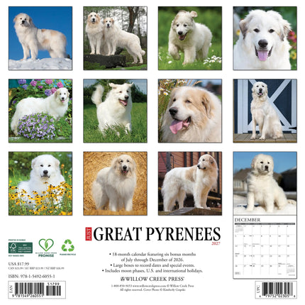 Willow Creek Pyreneese Berghond Kalender 2027