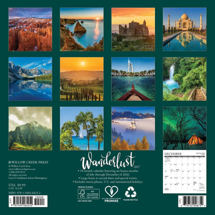 Willow Creek Reislust Kalender 2027 Mini