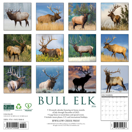 Willow Creek Rendier Kalender 2026